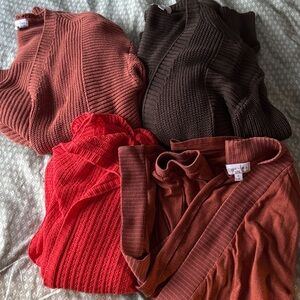 4 Grace & Lace Cardigan Sweaters sz M Multiple set lot